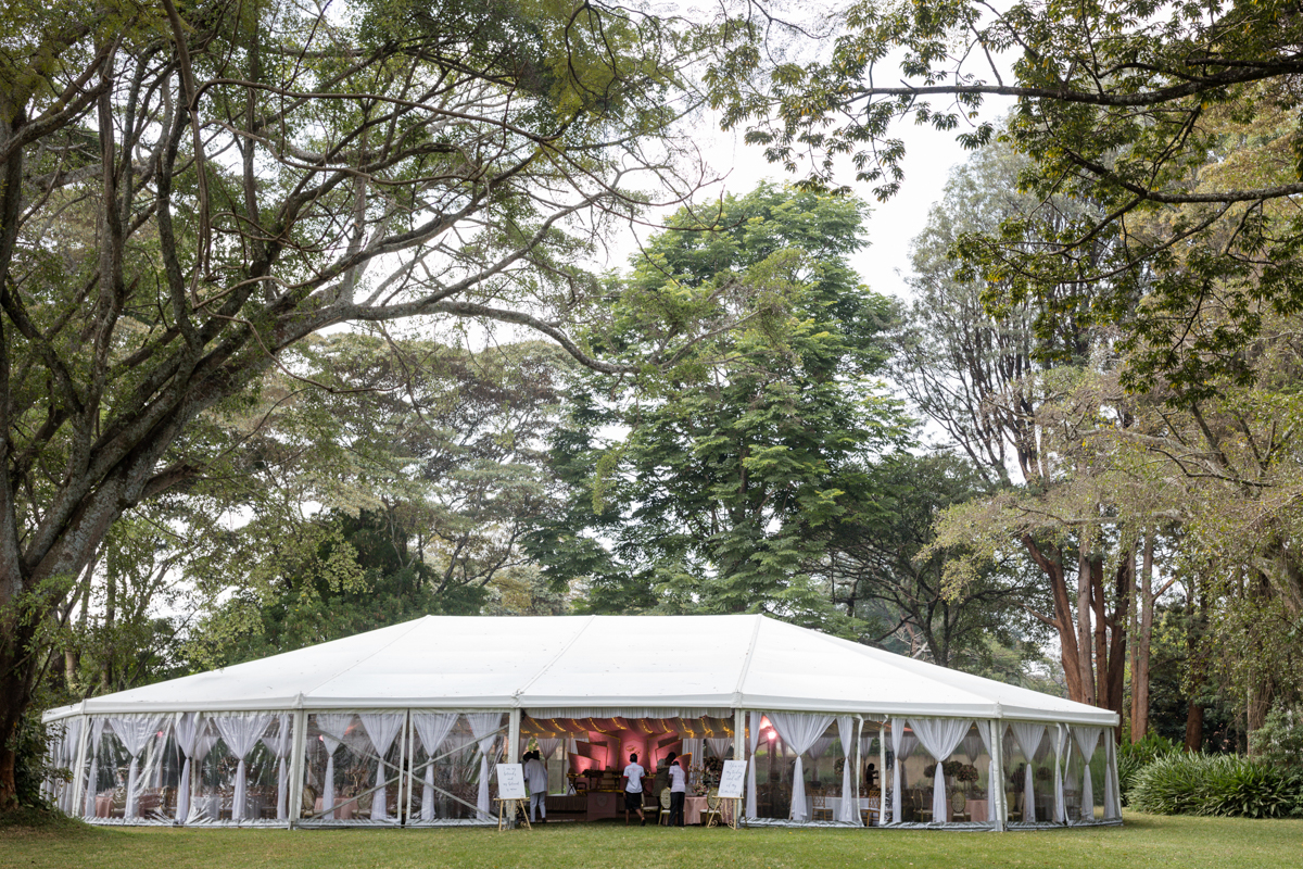 Wedding Ceremony Reception Setup At Florienta Gardens Rosslyn Lone Tree Estate Road