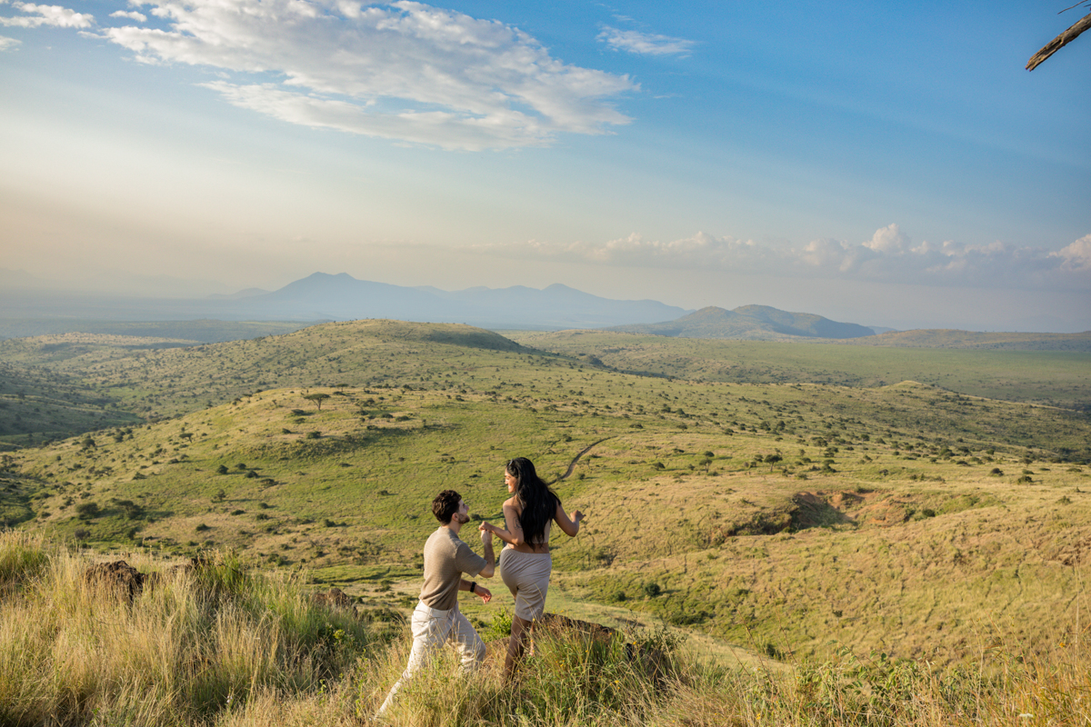 Kenyan Secret Surprise Engagement Proposal Safaris Elopements