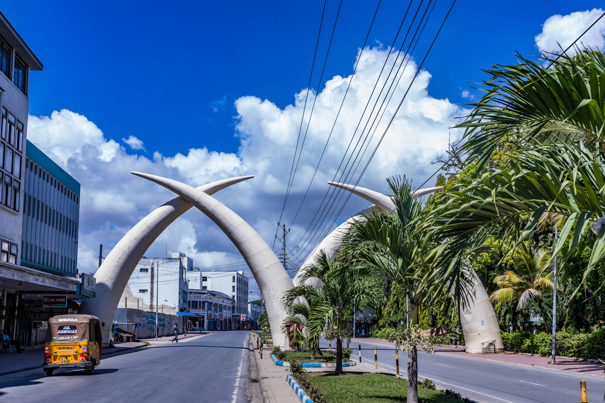 Mombasa is a coastal city in southeastern Kenya along the Indian Ocean. It was the first capital of British East Africa, before Nairobi was elevated to capital status in 1907. It now serves as the capital of Mombasa County. The town is known as "the white and blue city" in Kenya.